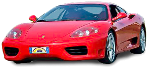 Ferrari 360 Modena rosso Maranello noleggio senza conducente