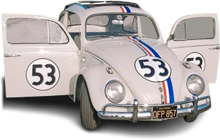 Maggiolino Herbie 53 Tuttomatto Noleggio Rimini Pesaro Italia 