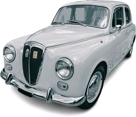 Lancia Appia 1100 beige del 1959 noleggio in Lombardia Piemonte Veneto