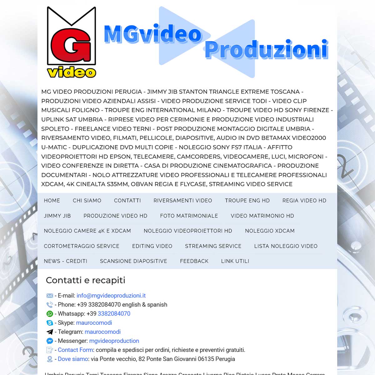 Mgvideoproduzioni service video e streaming live