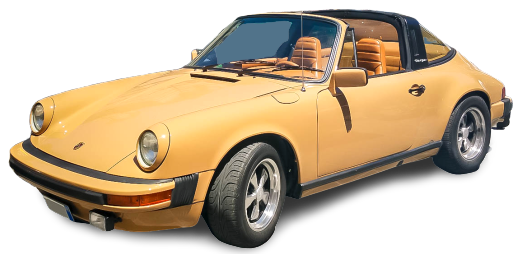 Porsche 911 Targa noleggio con autista per mini tour o pubblicità