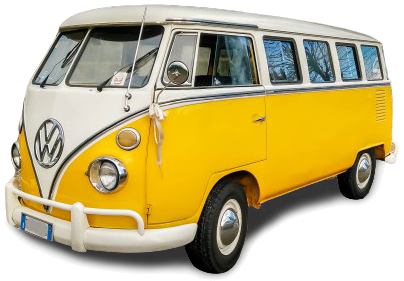 Pulmino Volkswagen giallo